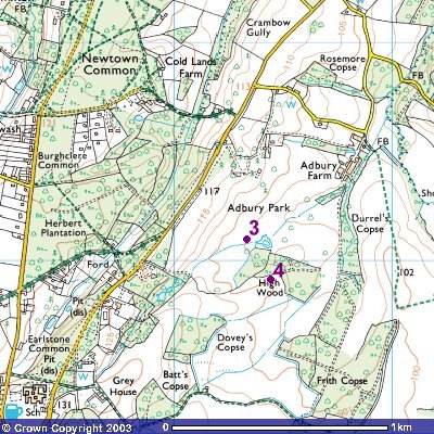 Cowslip's Warren map