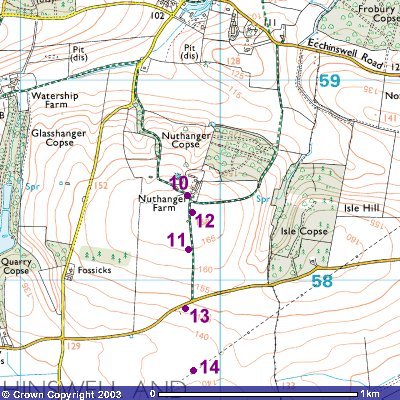 Nuthanger Farm map