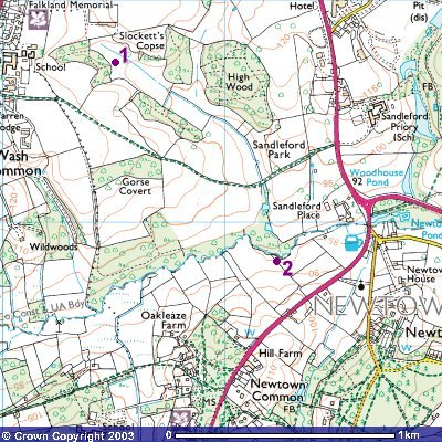 Sandleford map