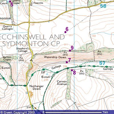 Watership Down map